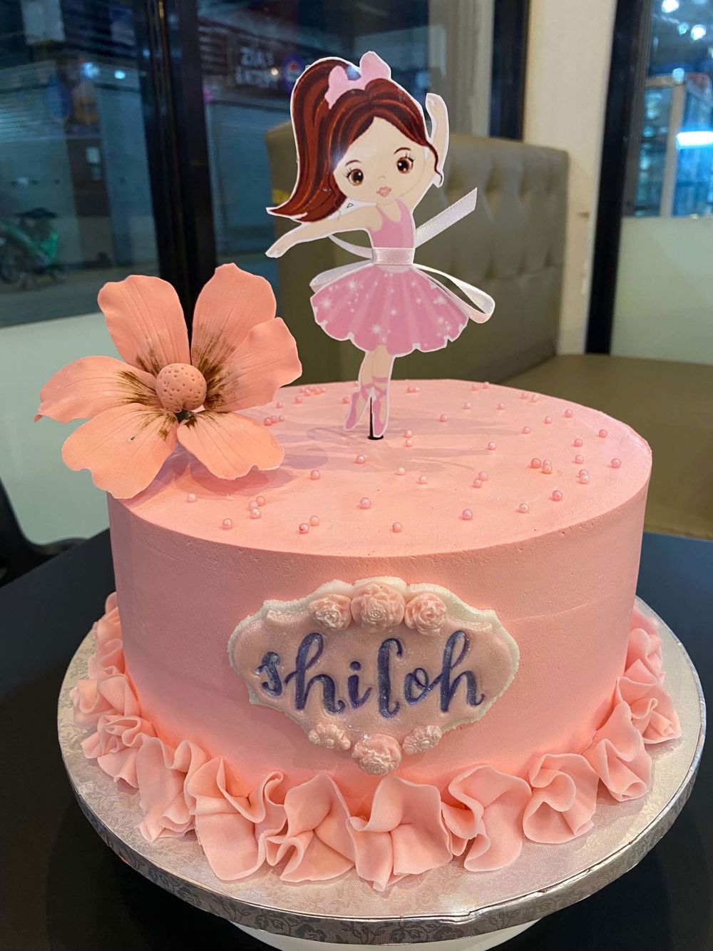 Pink ballerina cake