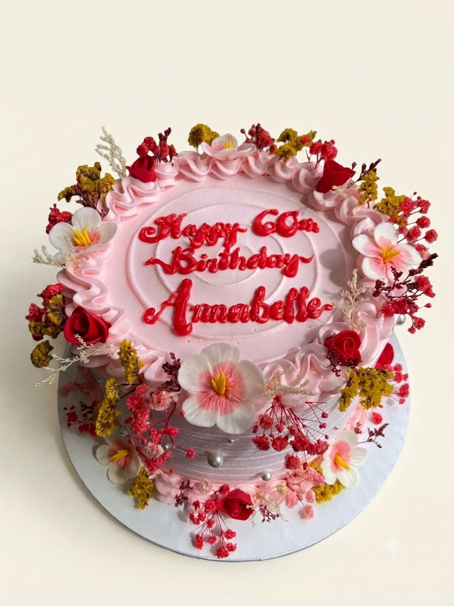 Vintage floral cake